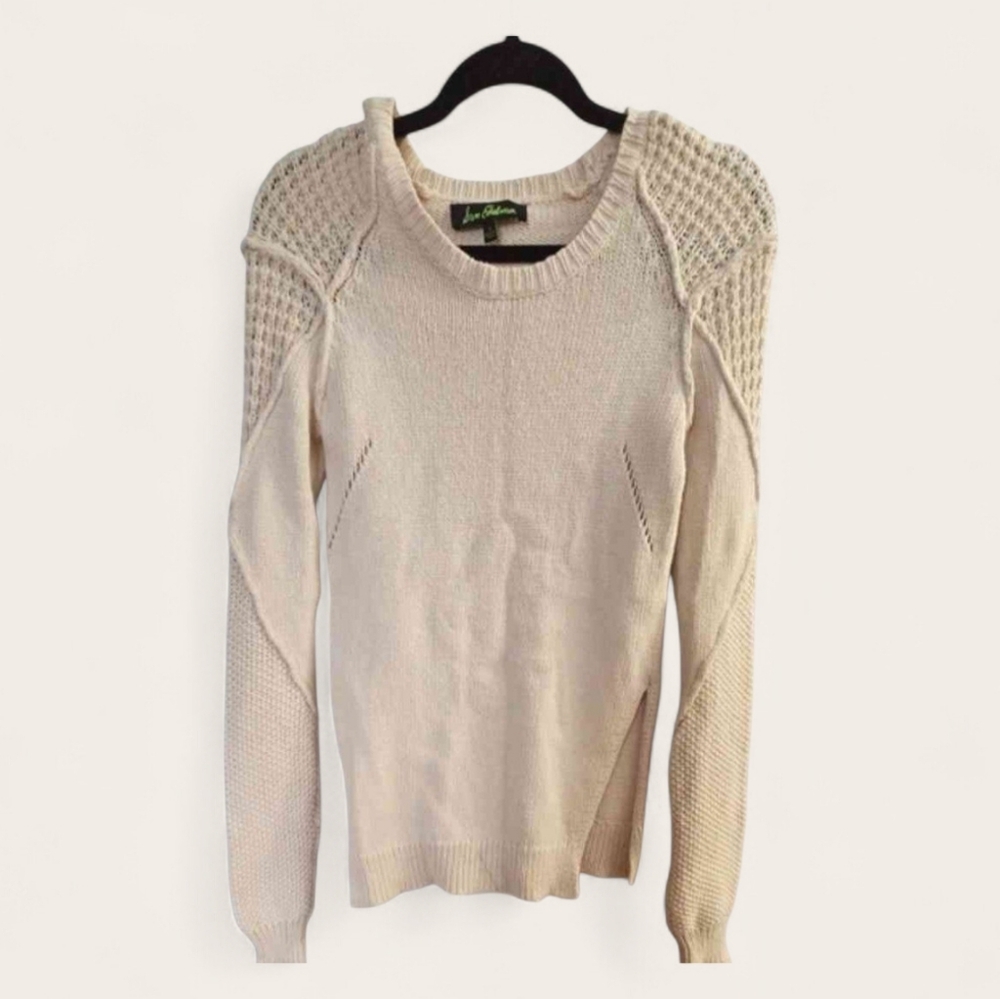 Sam Edelman Beige Textured Knit Sweater